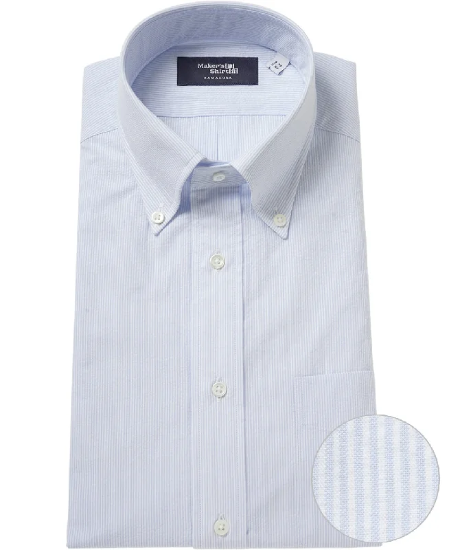 TOKYO SLIM FIT - Button Down Seersucker Polished Men's Satin