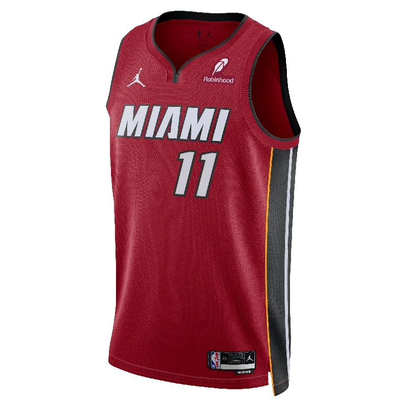 Jaime Jaquez Jr. Nike Jordan Brand Miami HEAT Statement Red Youth Swingman Jersey Cozy Men's Winter