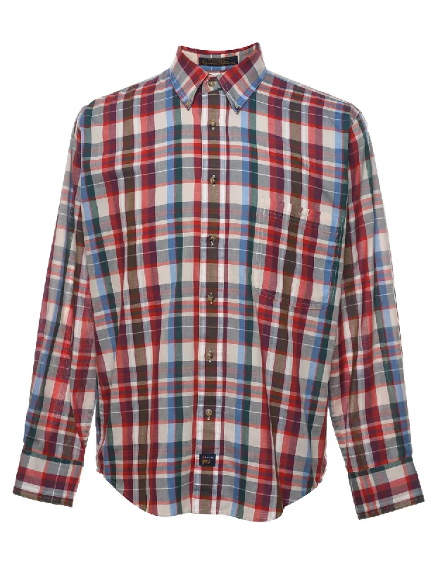 Feather light Arrow Checked Shirt - M Elegant Men's Formal 