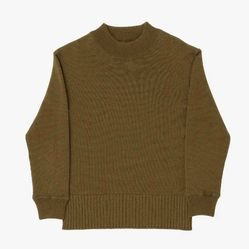 Skin friendly Mock Neck Sweater Traditional Men's Country