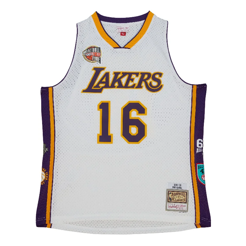 NBA HOF Swingman Jersey Lakers Pau Gasol White Artistic Men's Avant