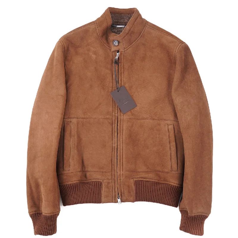 Pop culture - inspired Rifugio Shearling Leather Bomber Jacket Bohemian Men's Free