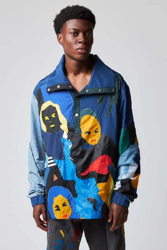 Hip  hop  inspired Recycled Windbreaker Popper Top Casual Men's Japanese 