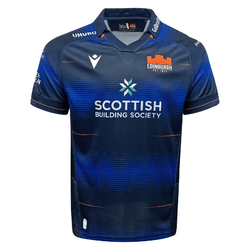 Edinburgh Home Jersey 23/24 by Macron Stylish Men's Neon