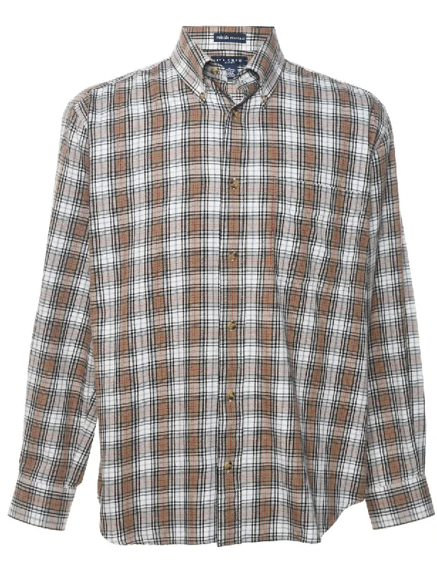 E sports Style Long Sleeved Multi-Colour Checked Shirt - M Youthful Men's Anime