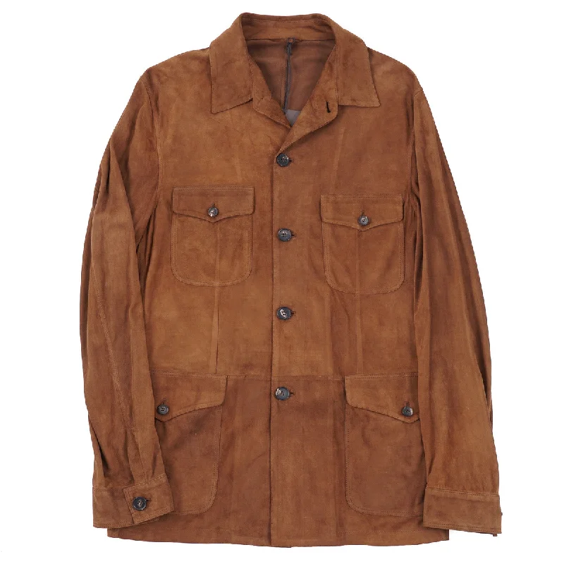 Lightweight Rifugio Unlined Nappa Suede Field Jacket Edgy Men's Punk