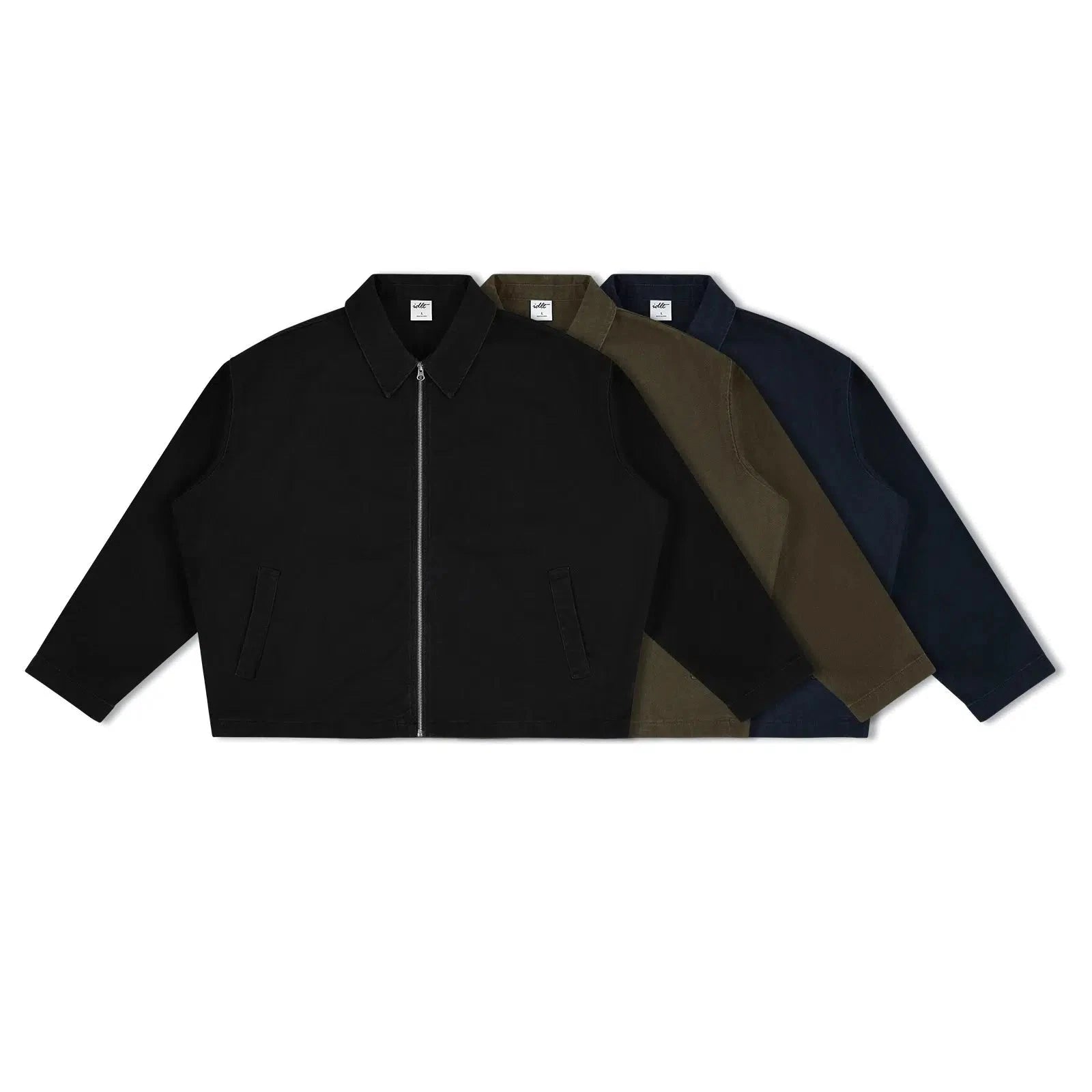 Graffiti Inspired Basic Jacket with Zipper Closure Sharp Men's Italian