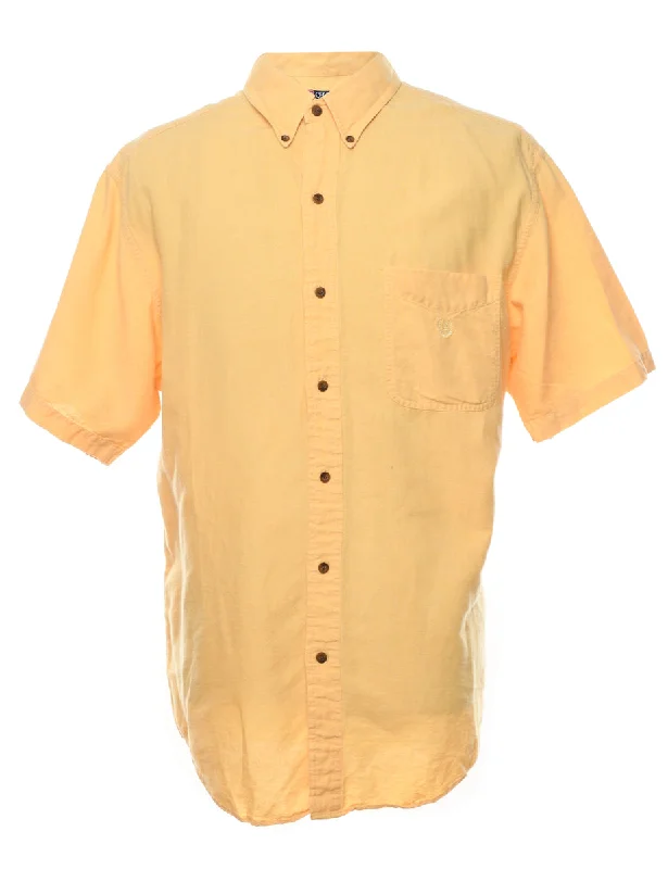 Highly breathable Chaps Yellow Smart Shirt - L Trendy Men's Oversized