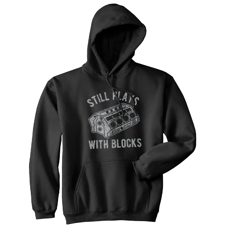 Hip - Hop Style Still Plays With Blocks Hoodie Traditional Men's Country