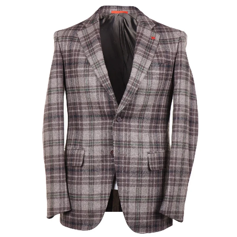 Snug fitting Isaia Soft Wool-Cashmere Sport Coat Dynamic Men's Glow