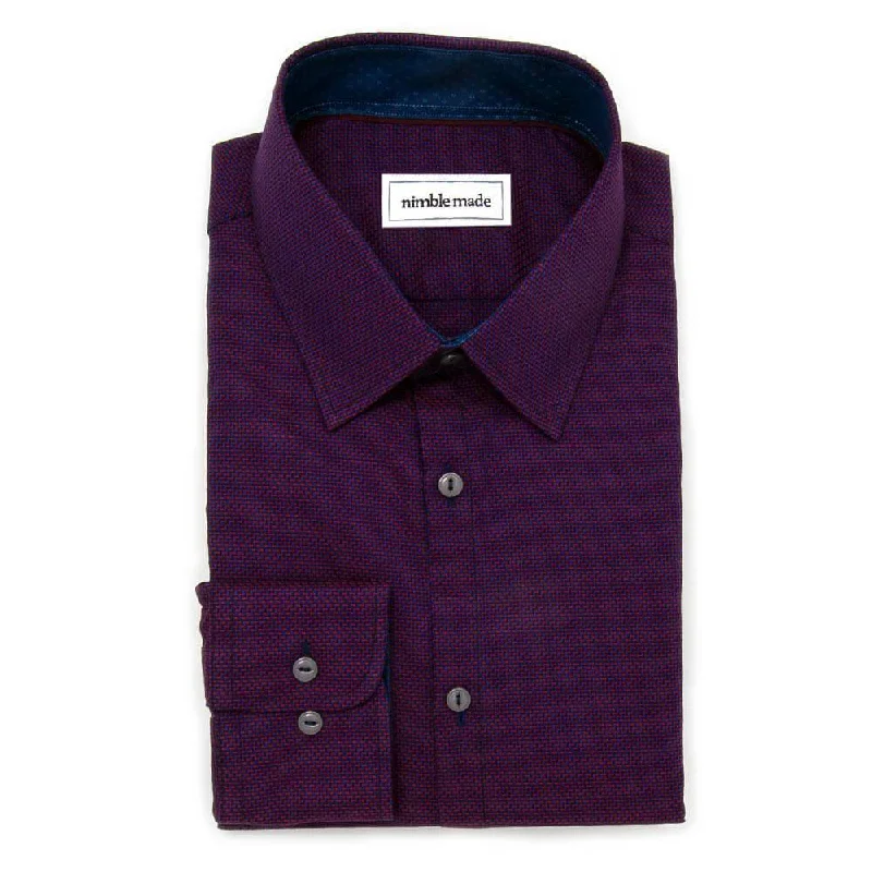 Purple Patterned Dress Shirt | The Plum Unique Men's Upcycled