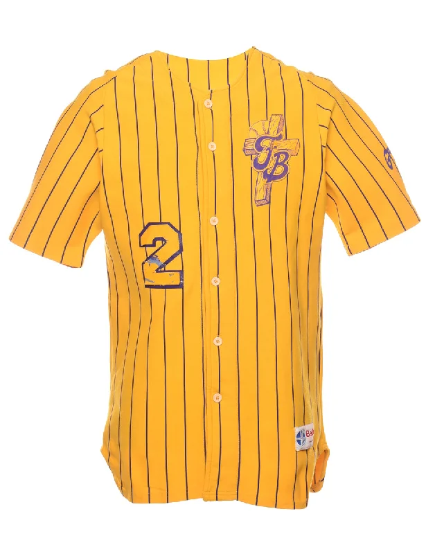 Cloud Soft Yellow & Purple #2 Striped Jersey - M Earthy Men's Hemp