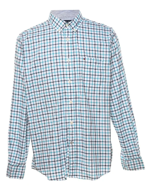 Virtual Idol Theme Tommy Hilfiger Checked Shirt - L Sporty Men's Tennis