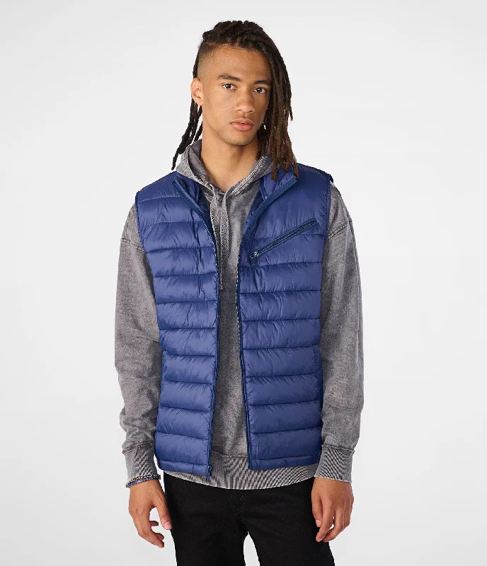 Virtual Idol Theme Puffer Vest Elegant Men's Cashmere