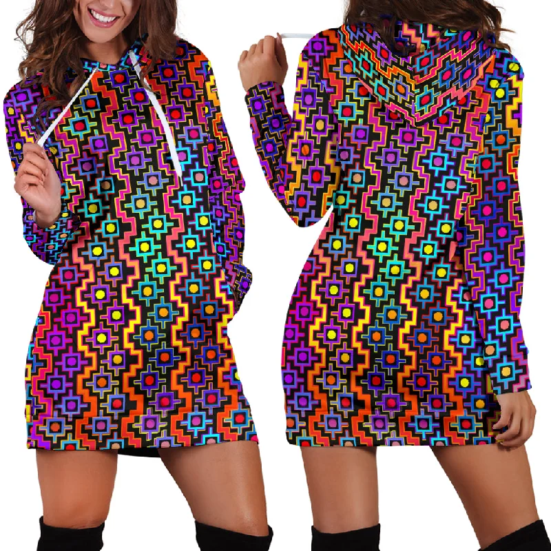 Soft to Touch Rainbow Healing Women's Hoodie Dress Sophisticated Men's French