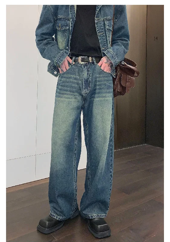 Wide-leg Retro Jeans Casual Men's Japanese 