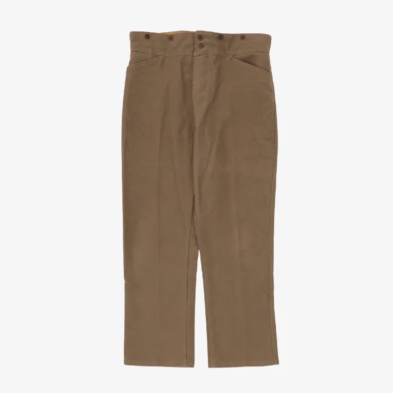 Thermal regulating Brushed Cotton Trousers Earthy Men's Sustainable 