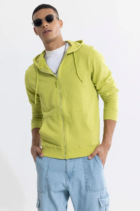 K - Pop Influence Rollick Green Hoodie Casual Men's Japanese 