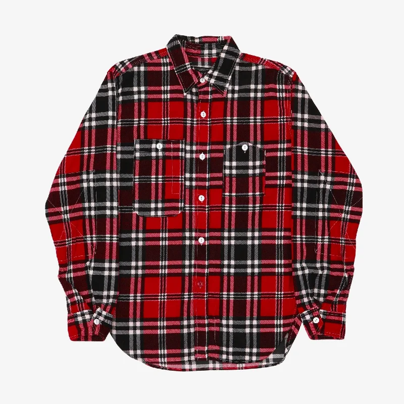 Art infused Flannel Work Shirt Trendy Men's Oversized