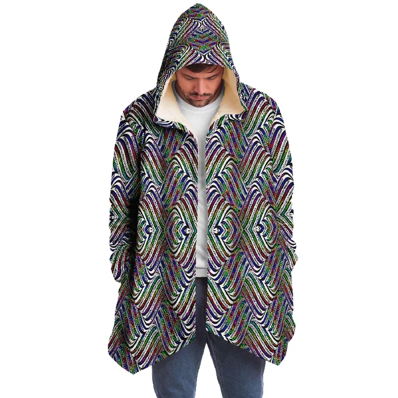 Hip - Hop Style Hypnotic Hills Micro Fleece Cloak Laid