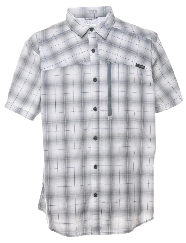 Hip  hop  inspired Columbia Short Sleeve Checked Shirt - L Athletic Men's High