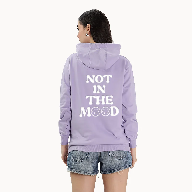 Street Art Theme Not In The Mood Hoodie (Puff Print) Tailored