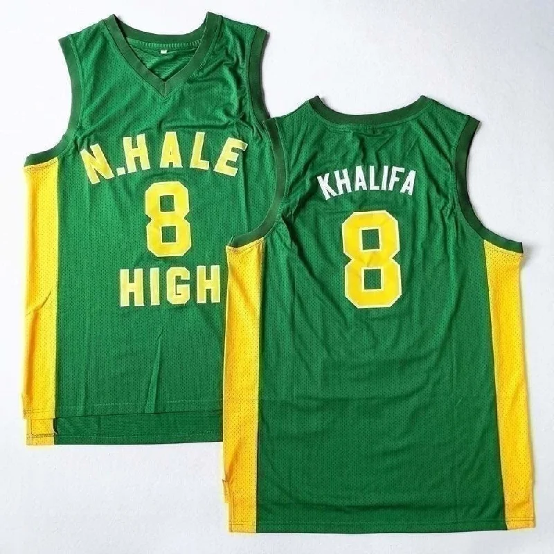 Wiz Khalifa #8 N. Hale High School Basketball Jersey Masculine Men's Thick