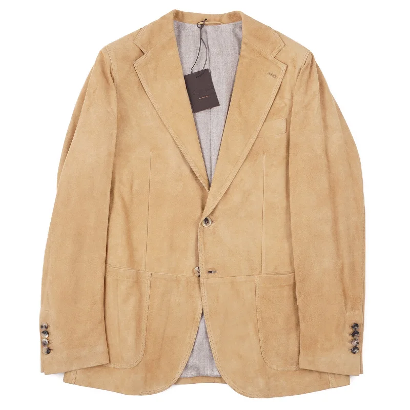 Sub cultural Rifugio Wool-Lined Lambskin Suede Blazer Laid