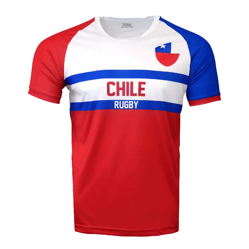 Nations of Rugby Chile Rugby Supporters Jersey Masculine Men's 