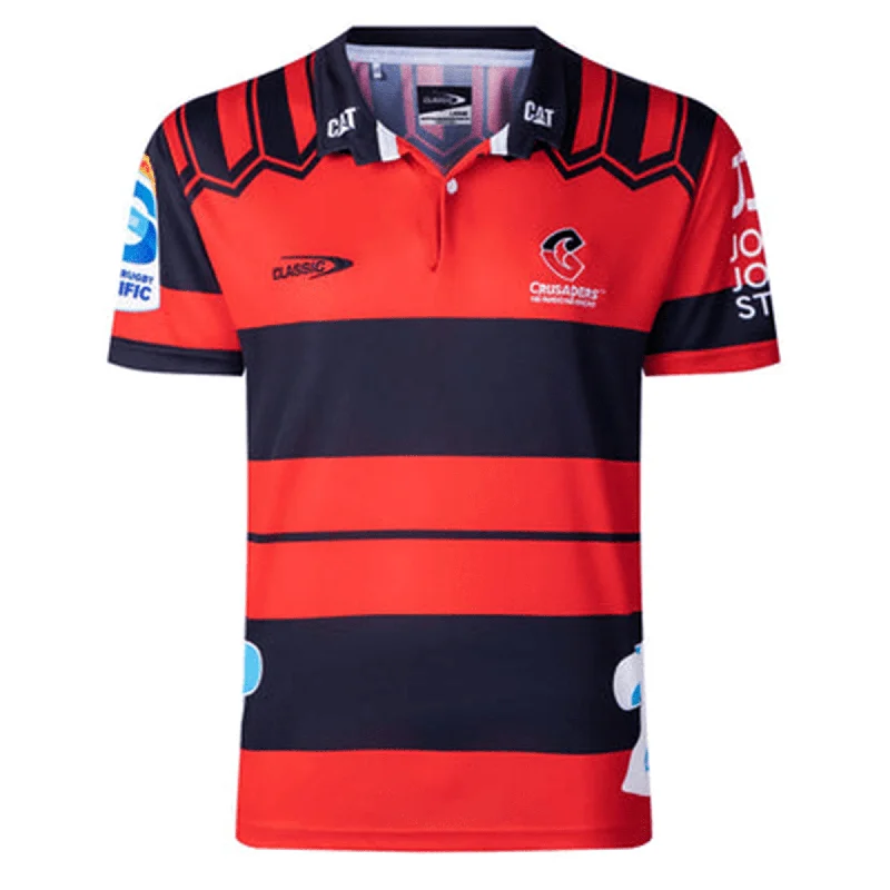 Crusaders Super Rugby Heritage Jersey by Classic Sportswear Trendy Men's Oversized