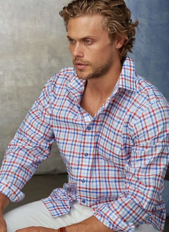 Alexander in Blue & Red Plaid Shirt Tailored