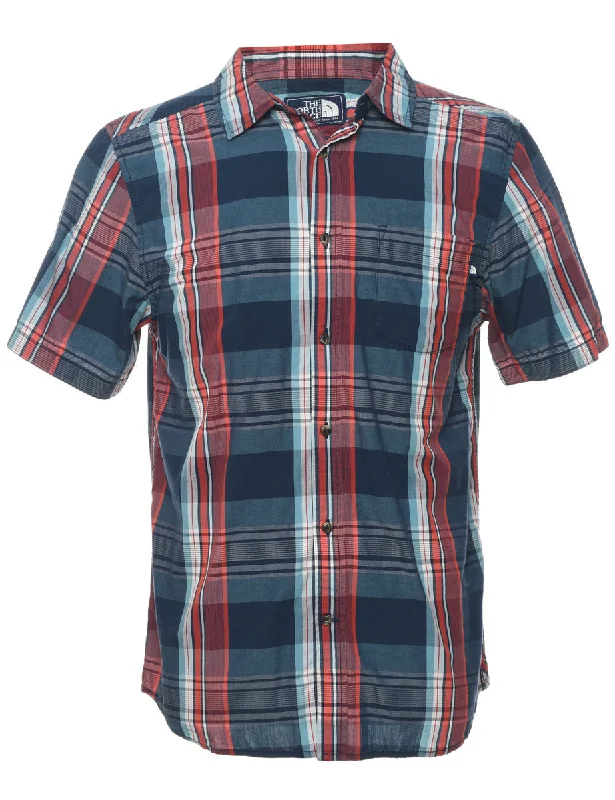 Highly breathable The North Face Grey, Red & White Checked Shirt - M Earthy Men's Hemp