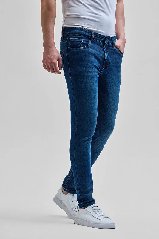 Denim Blue Skinny Fit Jeans Traditional Men's Country