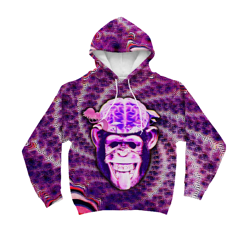 Retro Gaming Ston~ Ape Brain All Over Print Unisex Hoodie Refined Men's Hand