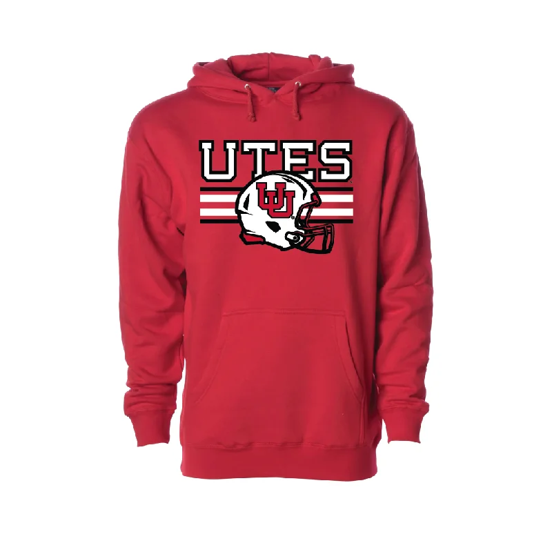 Soft to Touch Utes  W/New UU Helmet  Embroidered Hoodie Refined Men's Hand