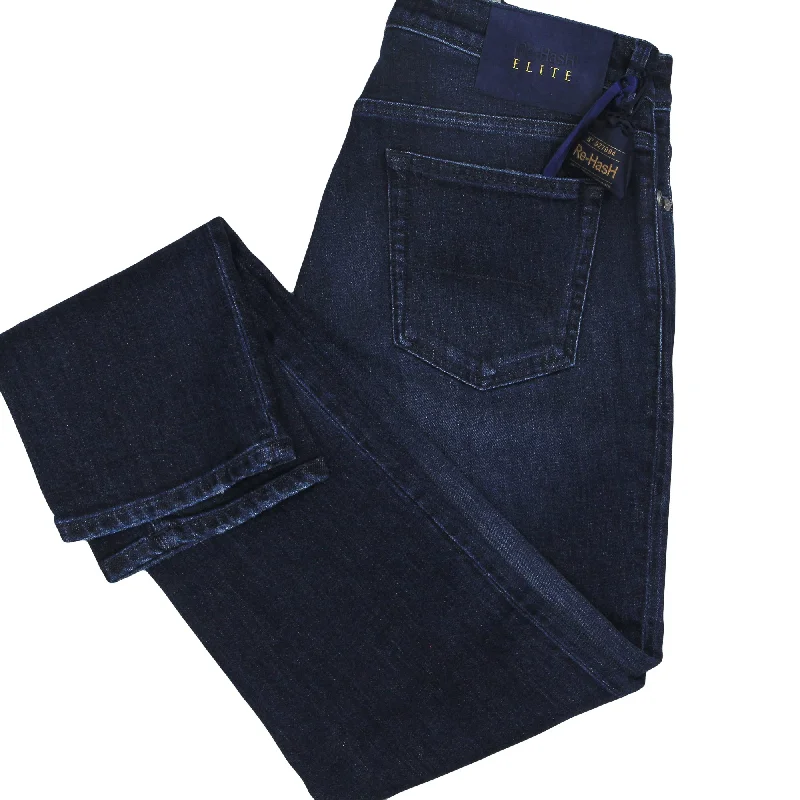 Dark Blue Rubens Power-Stretch Cotton Slim Fit Jeans - Re-Hash ELITE Tough Men's Tactical