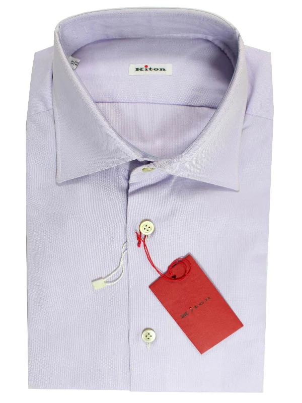 Kiton Dress Shirt Lilac Design 41 - 16 SALE Cozy Men's Sherpa