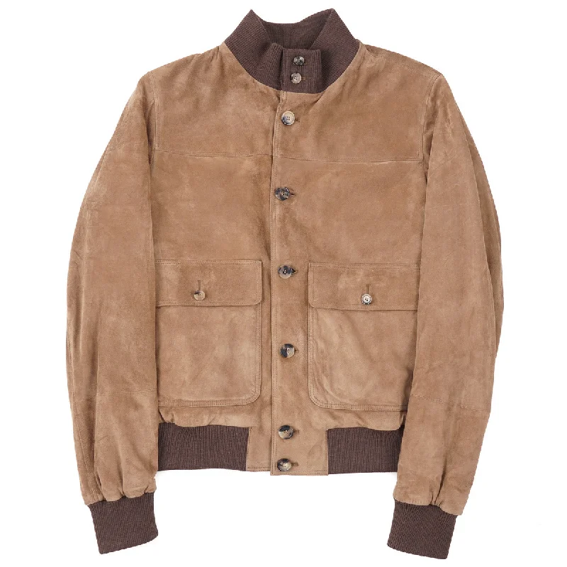 Pop culture - inspired Rifugio Wool-Lined Suede Bomber Jacket Rugged Men's Outdoor 