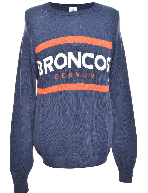 Gale Resistant Denver Broncos Jumper - L Monochromatic Office Style