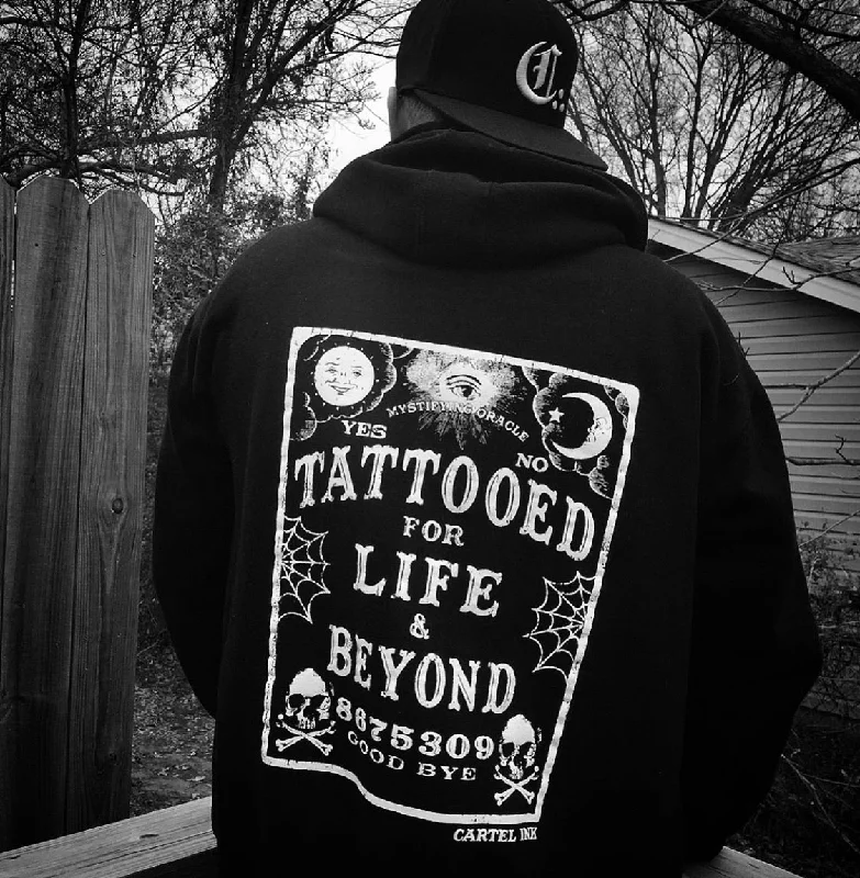 Anime Inspired Tattooed For Life Unisex Zippered Hoodie Cozy Men's Sherpa