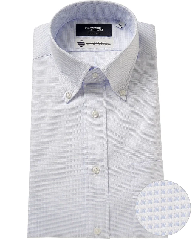 TOKYO SLIM FIT - Button Down Royal Oxford Sea Island Cotton Practical Men's Quick