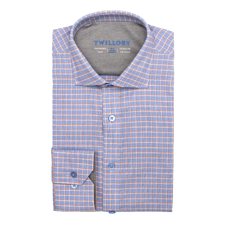 RAISER // Performance Orange / Blue Windowpane Sporty Men's Tennis