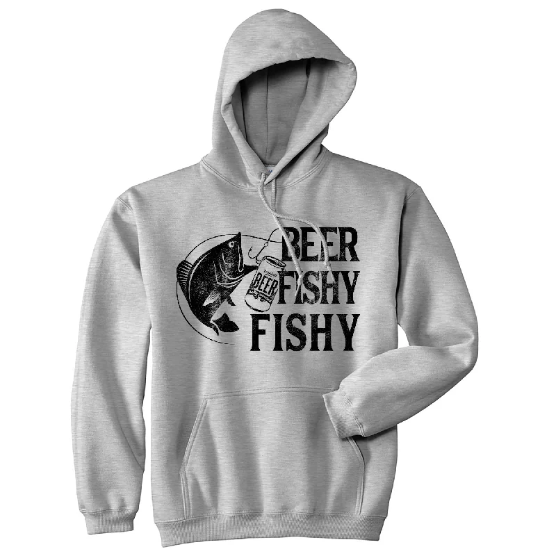 Street Art Theme Beer Fishy Fishy Hoodie Stylish Men's Tropical 