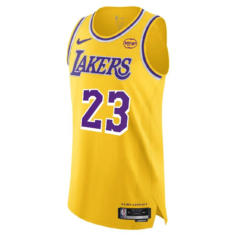 Los Angeles Lakers LeBron James #23 Icon Authentic Jersey Beach