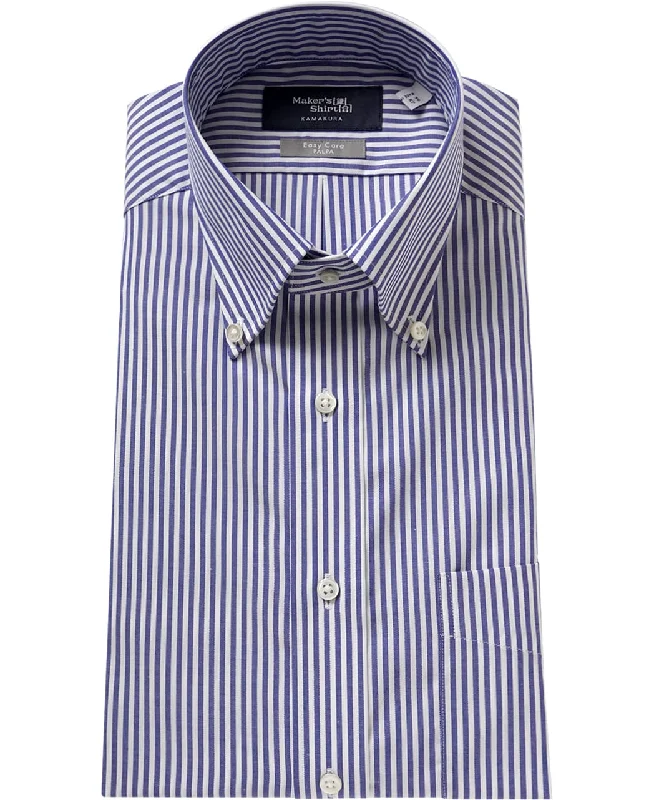 TOKYO SLIM FIT - Button Down Pinpoint Oxford J-Tech EASY CARE Trendy Men's Scandinavian