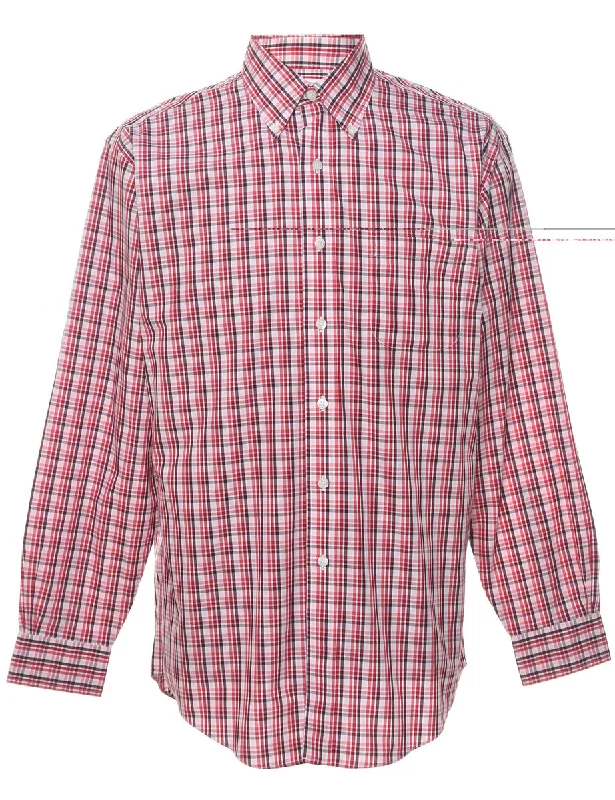 Gale Resistant Brooks Brothers Red & Grey Checked Shirt - M Relaxed Men's Beach