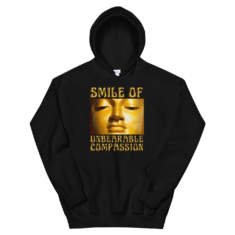 Street Art Theme Smile Of Unbearable Compassion Graphic Hoodie Athletic Men's Compression