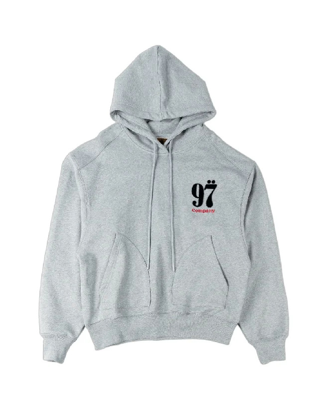 Hip - Hop Style 1997shell Stock Logo Hoodie(Grey) Sharp Men's Italian