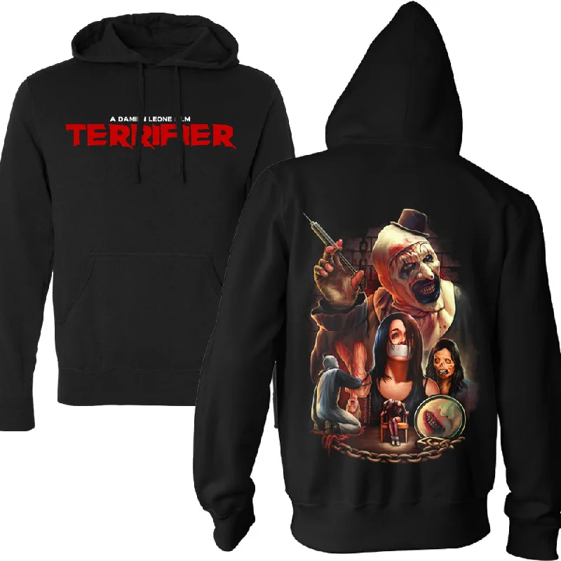 Street Art Theme Terrifier Silent Treatment Pullover Hoodie Unique Men's Patch