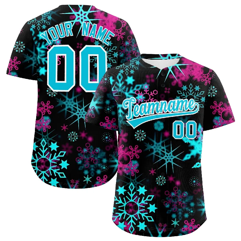 Custom Christmas Graffiti Pattern Authentic Baseball Jersey Modern Men's Tech